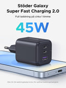 UGREEN 45W USB C Charger 3-Port, PPS Fast Charger