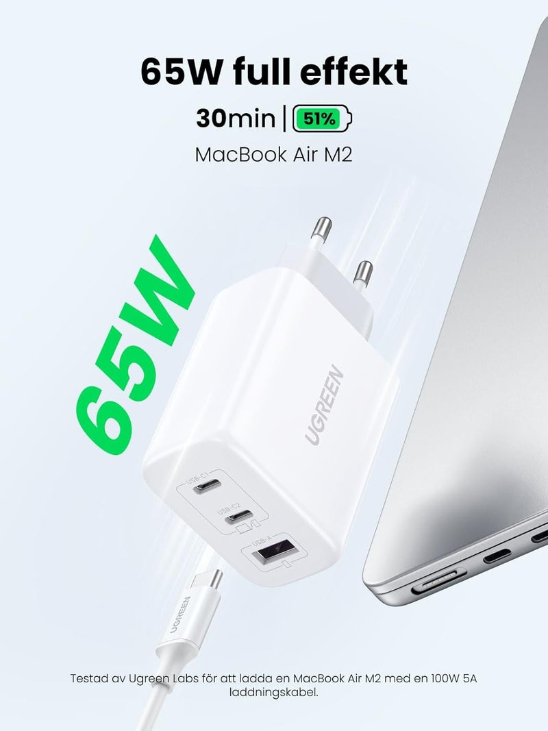 UGREEN USB-C Laddare 65W