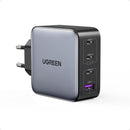 UGREEN Nexode 100W GaN USB-C 4-portars laddare, för MacBook Pro/Air, iPad Pro, iPhone 17/16/15-serien, Galaxy S25/S24, Pixel 10/9, Steam Deck, Pixelbook