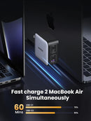 UGREEN Nexode 100W GaN USB-C 4-portars laddare, för MacBook Pro/Air, iPad Pro, iPhone 17/16/15-serien, Galaxy S25/S24, Pixel 10/9, Steam Deck, Pixelbook