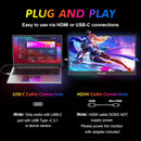 USB 18.5 "Portable Monitor 100% sRGB, 120Hz Portable Gaming Monitor 1080P
