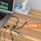 NÖRDIC USB-C Splitter 1 till 3, 1xUSB-A 1xUSB-C PD60W 1x3,5mm hörlursuttag OTG Kabel