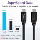 USB IF Certifierad 1m USB3.2 Gen2 SuperSpeed USB 10Gbps USB-C till C kabel med Power Delivery 100W, 4K60Hz video och Emarker