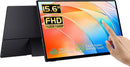 15,6" Portable USB-Touchscreen 1920x1080p 60hz, USB-C/HDMI, IPS, 45% sRGB, 1000:1 Contrast Ratio, Low Blue Light, for Laptop/Desktop/Phone/PS5/Xbox