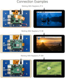 Waveshare 7 Inch Screen Capacitive Touch Display Raspberry Pi 5 4B Raspberry Pi 3B+/3B/3A+ CM3/3+/4 and VisionFive2 Core3566, 800 × 480 Resolution with DSI Interface
