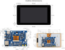 Waveshare 7 inch ESP32-S3 Capacitive Touch Display Development Board 800 x 480 65k RGB 7 Inch LCD Screen, 5-Point Touch, Supports WiFi and Bluetooth