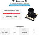 Waveshare Raspberry Pi Camera (F) 5MP OV5647 Night Vision Camera Module Kit Webcam Video 1080p IR Camera for Any Version of Raspberry pi