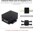 Waveshare industriellt metallchassi (D) för Raspberry Pi 5