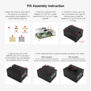 Waveshare industriellt metallchassi (D) för Raspberry Pi 5