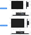 Waveshare Industrial HMI All-in-One 10.1 Inch Touch Display, Compatible with Raspberry Pi 4 (Included), Supports Dual 4K HDMI Output,