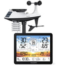 Weather Station Wireless Indoor Outdoor Thermometer Professional, 7.4 Inch Digital Display Radio-Controlled Clock, Temperature and Humidity Monitor