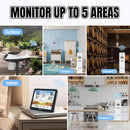 Weather Station Wireless Indoor Outdoor Thermometer Professional, 7.4 Inch Digital Display Radio-Controlled Clock, Temperature and Humidity Monitor