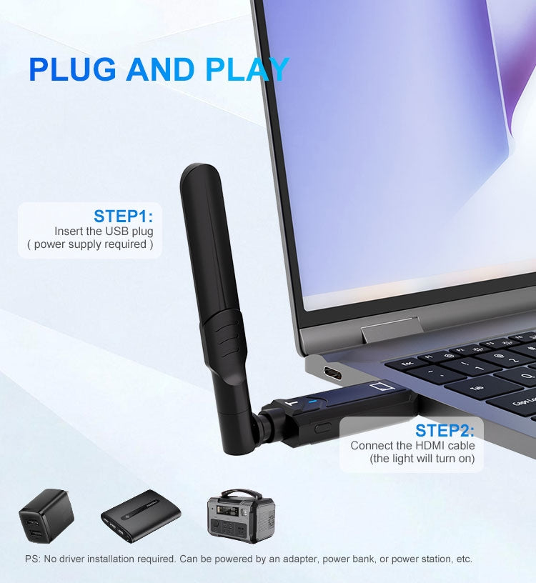 Wireless HDMI transmitter 1 to 2 up to 400m 1080P 60Hz