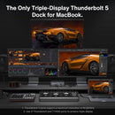 iVANKY FusionDock Max 2 Thunderbolt5 23-in1 Docking station for Mac M1/M2/M3/M4/M5 Pro/Max 120Gbps Triple Monitor 6K@60Hz Windows Incompatible 140W PD