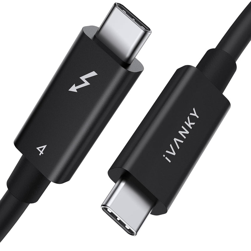 iVANKY Intel Certified Thunderbolt 4 Cable 1,5 m 240W Charging 40Gbps 8K Display USB-C to USB-C